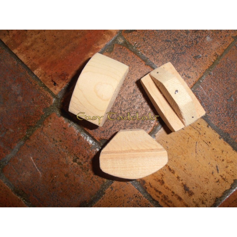 Wooden half moon trowel Big