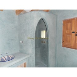 Tadelakt Marrakesch Basico  Dusche, der perfekte Deko Wandputz oder Glanzputz für Nassbereiche.