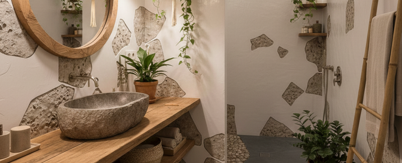 Tendance en salles de bains modernes pour 2026 : Matériaux écologiques, Tadelakt et expériences naturelles à la maison