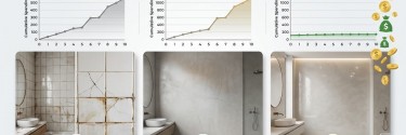 Est-il cher de faire une salle de bain en Tadelakt ? Comparatif réel : Tadelakt original vs microciment vs carrelage (TCO sur 10 ans)